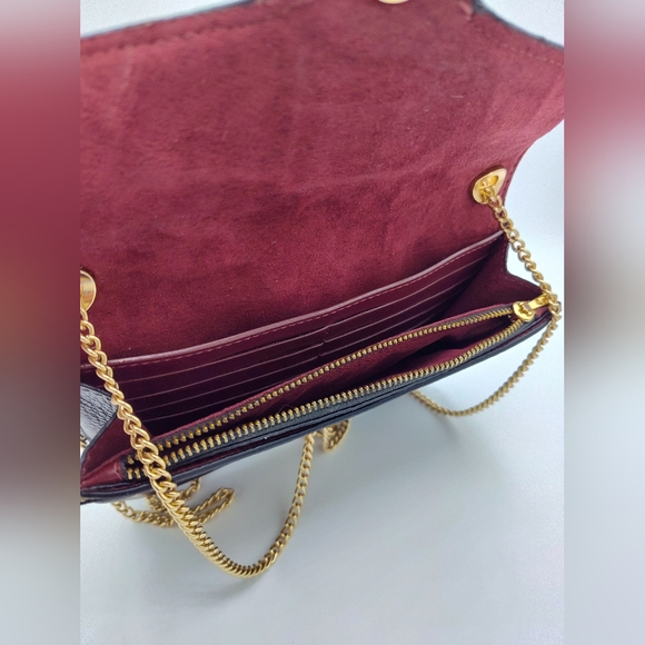 COACH Signature Leopard Chain Crossbody Wallet Bag Horse Carriage EUC - Picture 5 of 8